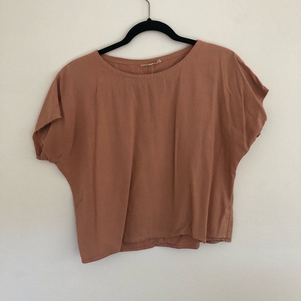 Two Fold Dusty Pink Silk Top